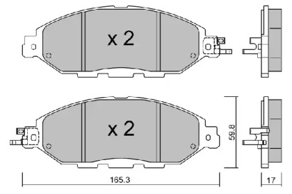 Тормозные колодки AISIN для NISSAN MURANO III (Z52_) 3.5 V6